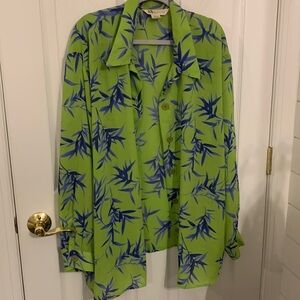 💕Host Pick!!!💕 Melrose tropical button‎ down shirt or kimono size 3X